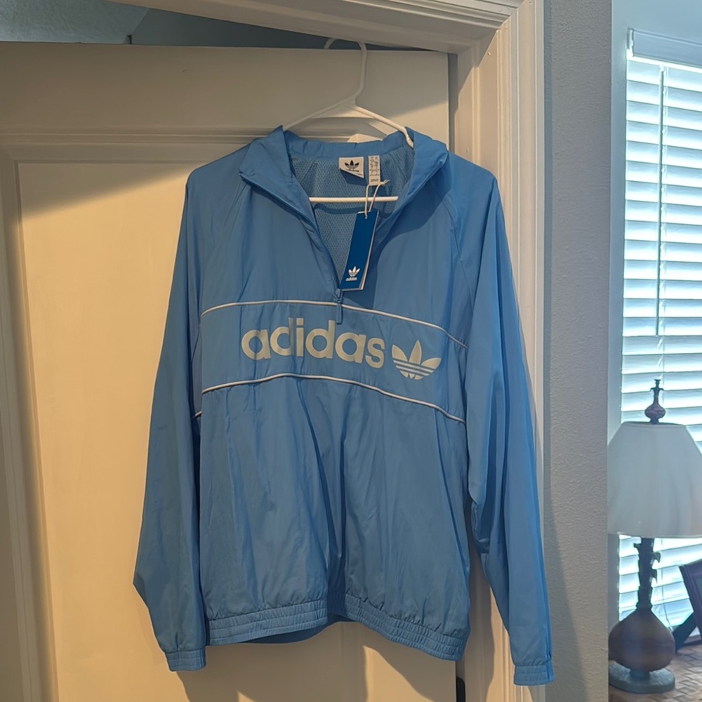 Adidas Blue Windbreaker Jacket and Matching Pants